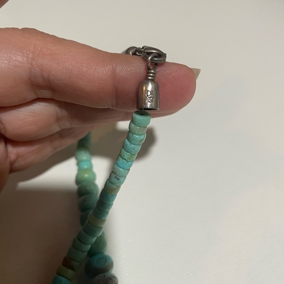 Jay King DTR Necklace 925 Sterling Silver Natural Turquoise Graduated Beads Nugg - Picture 8 of 8